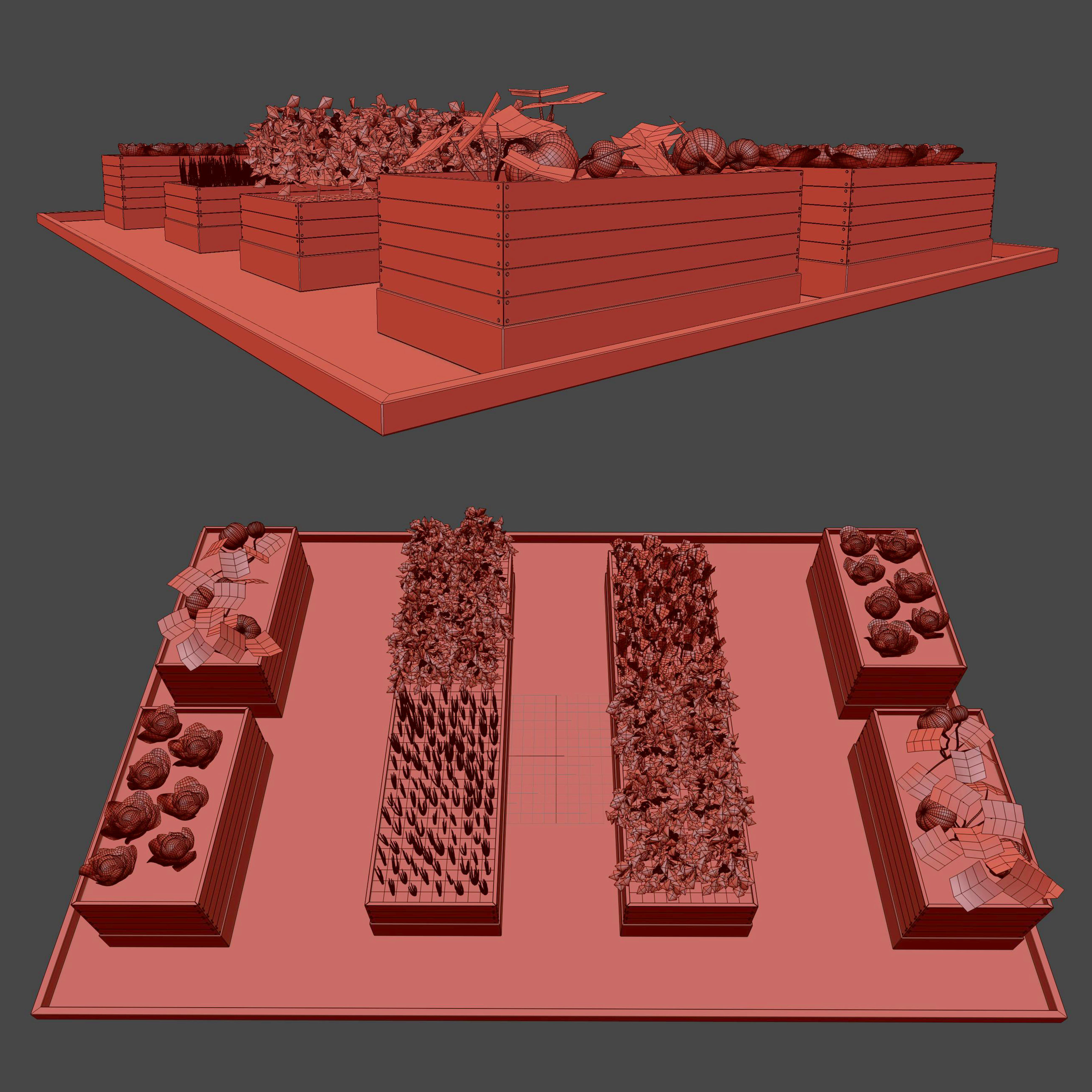 Kitchen garden 3D model_5