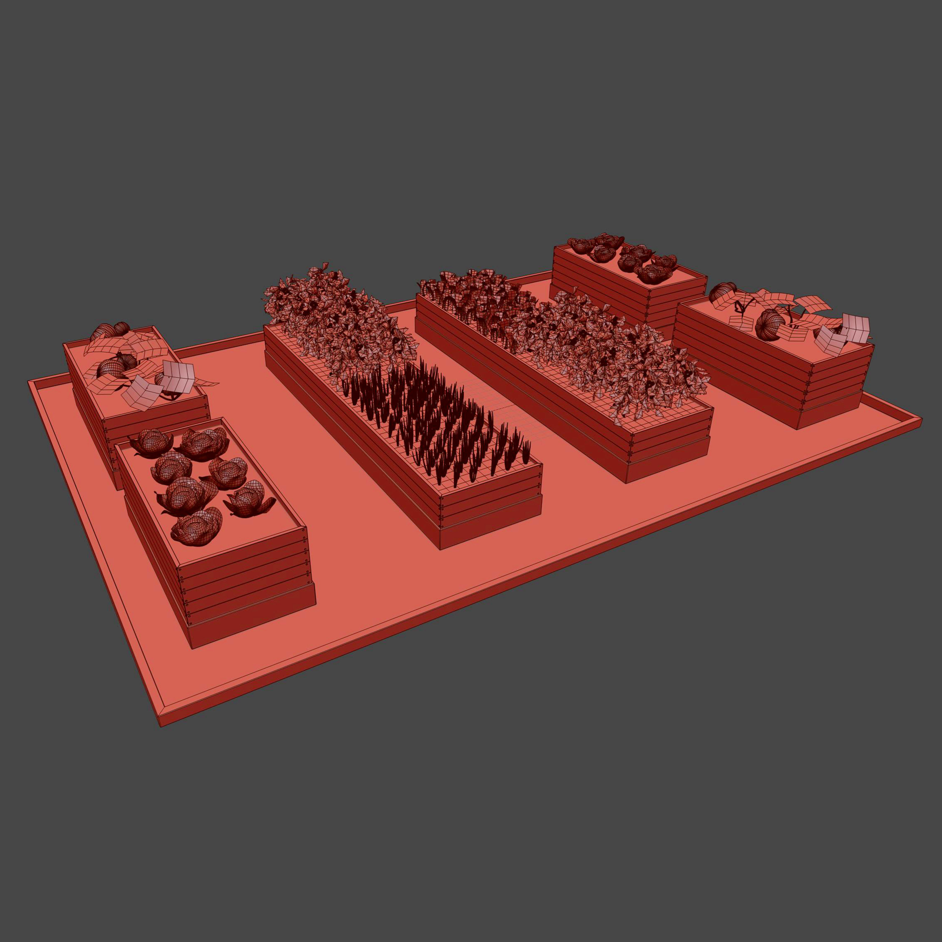 Kitchen garden 3D model_6