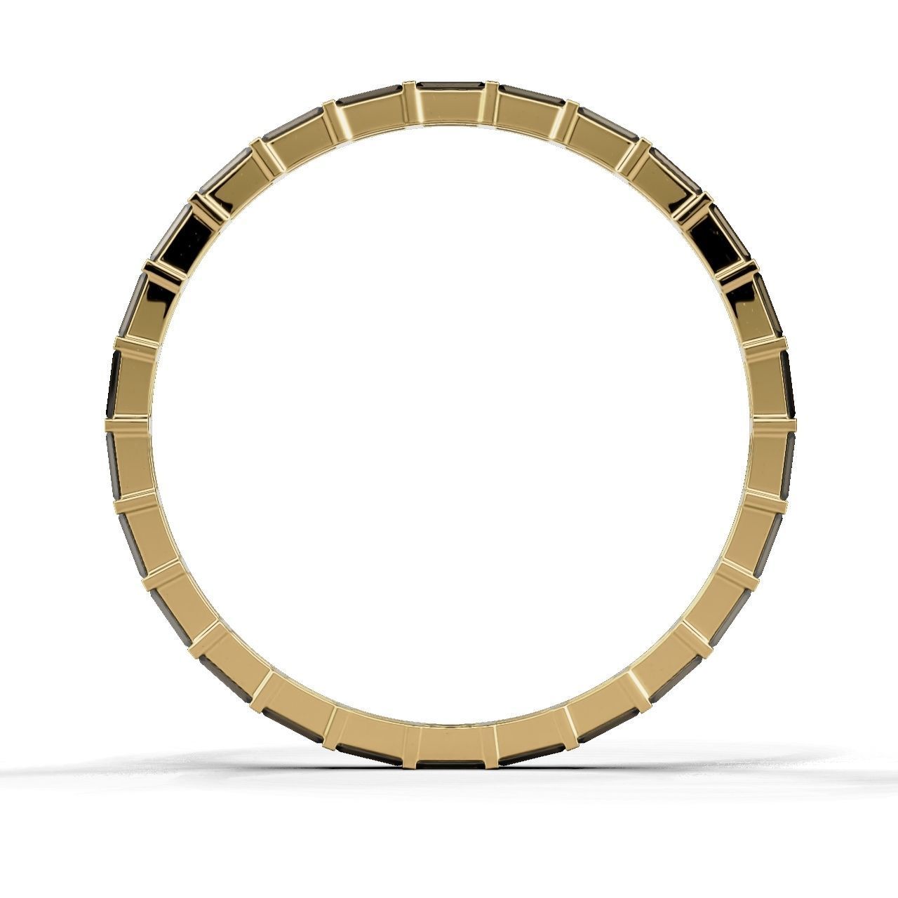 Ring Baguette 1x2mm 3D print model_9