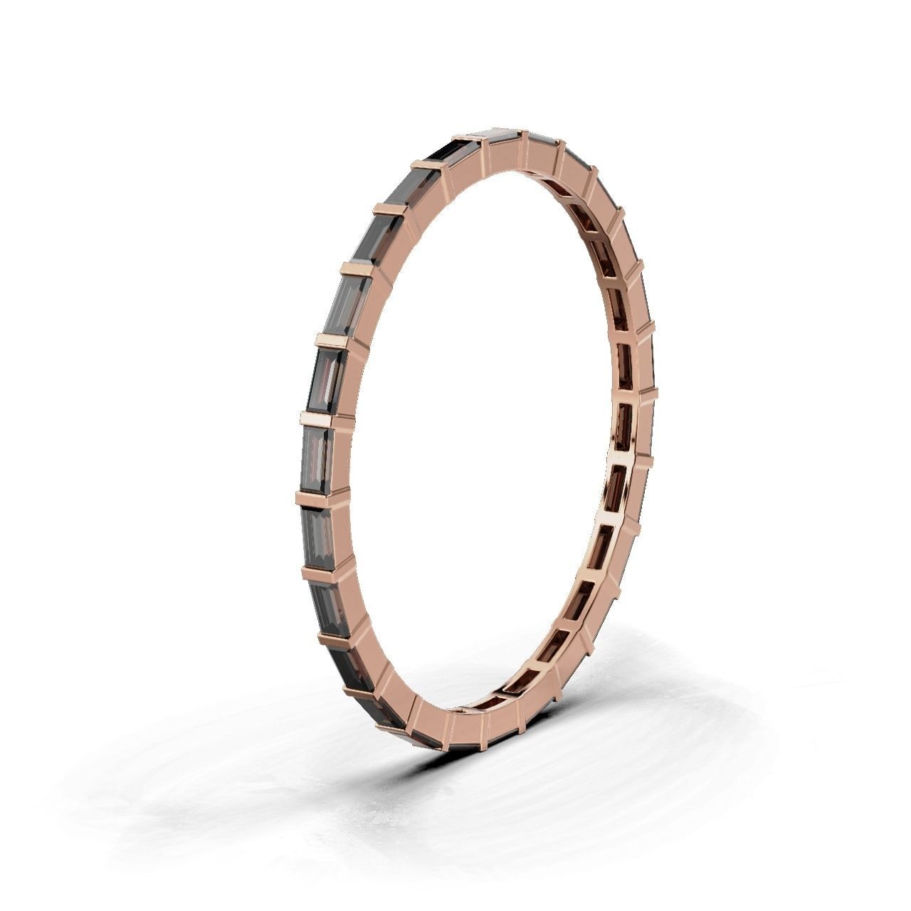 Ring Baguette 1x2mm 3D print model_6