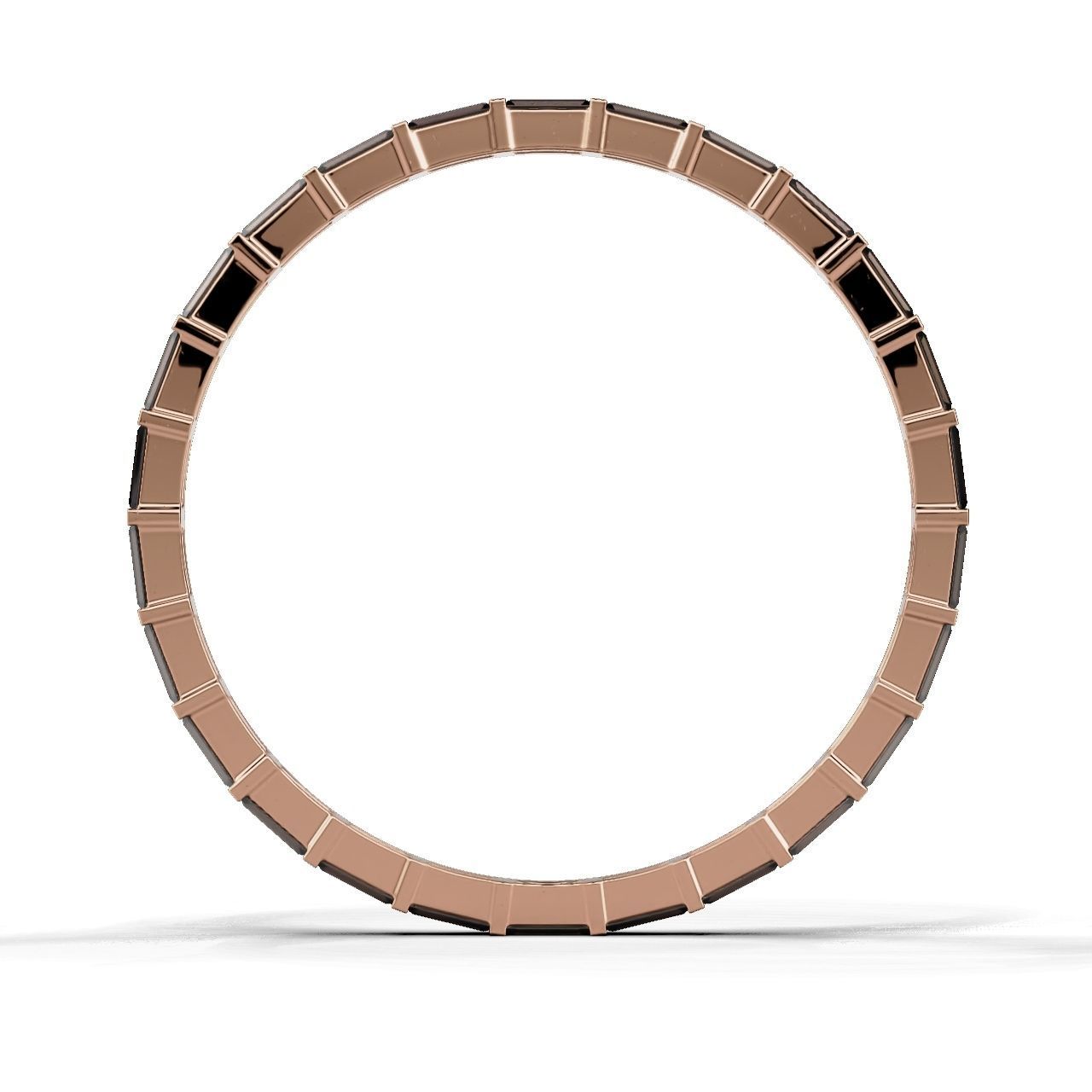 Ring Baguette 1x2mm 3D print model_11