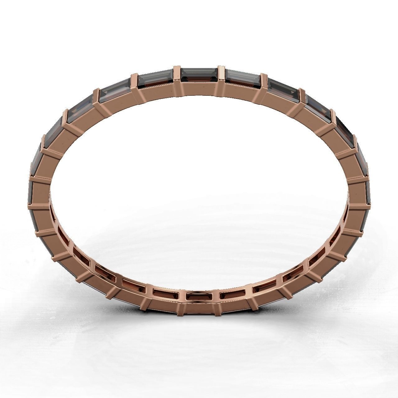 Ring Baguette 1x2mm 3D print model_12