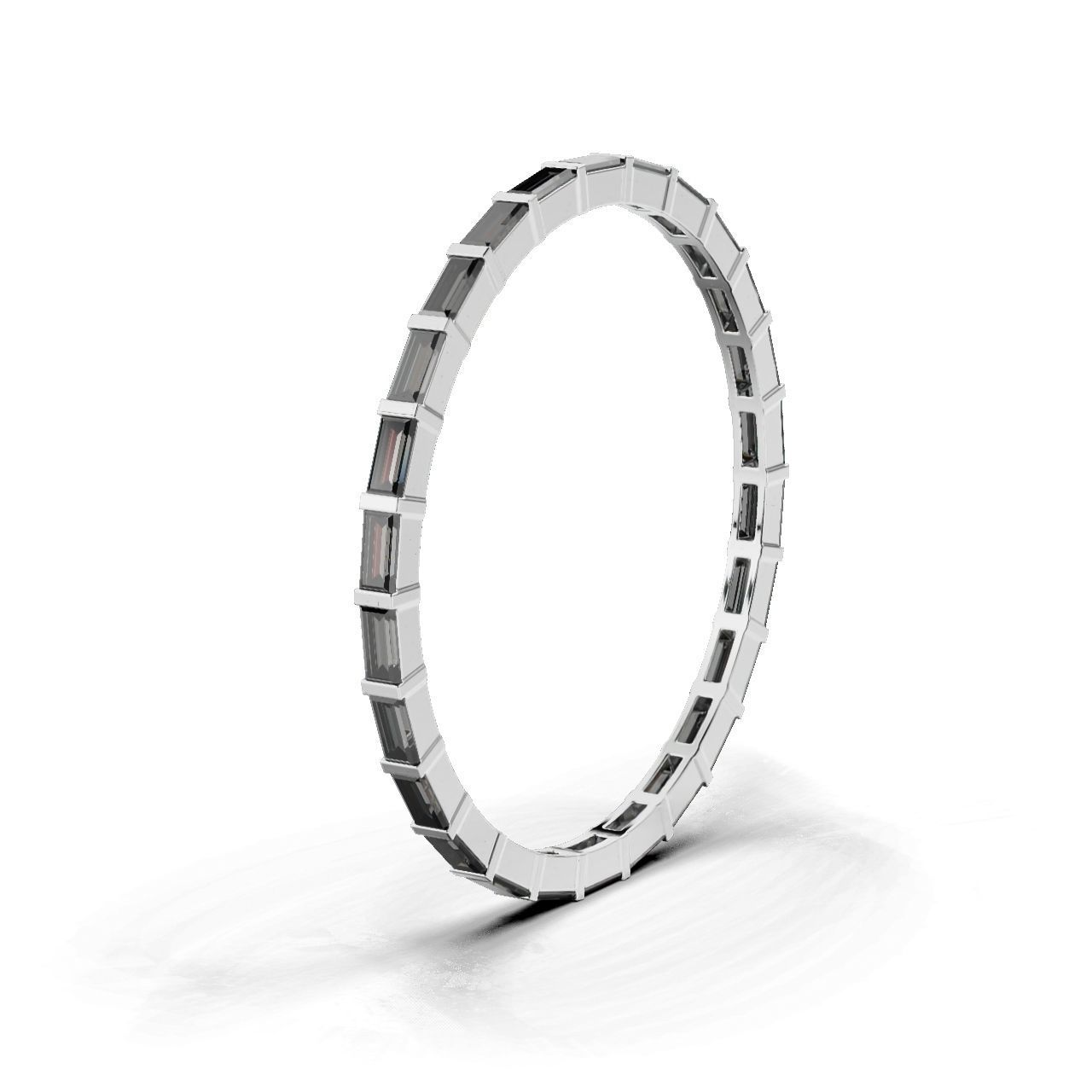 Ring Baguette 1x2mm 3D print model_7
