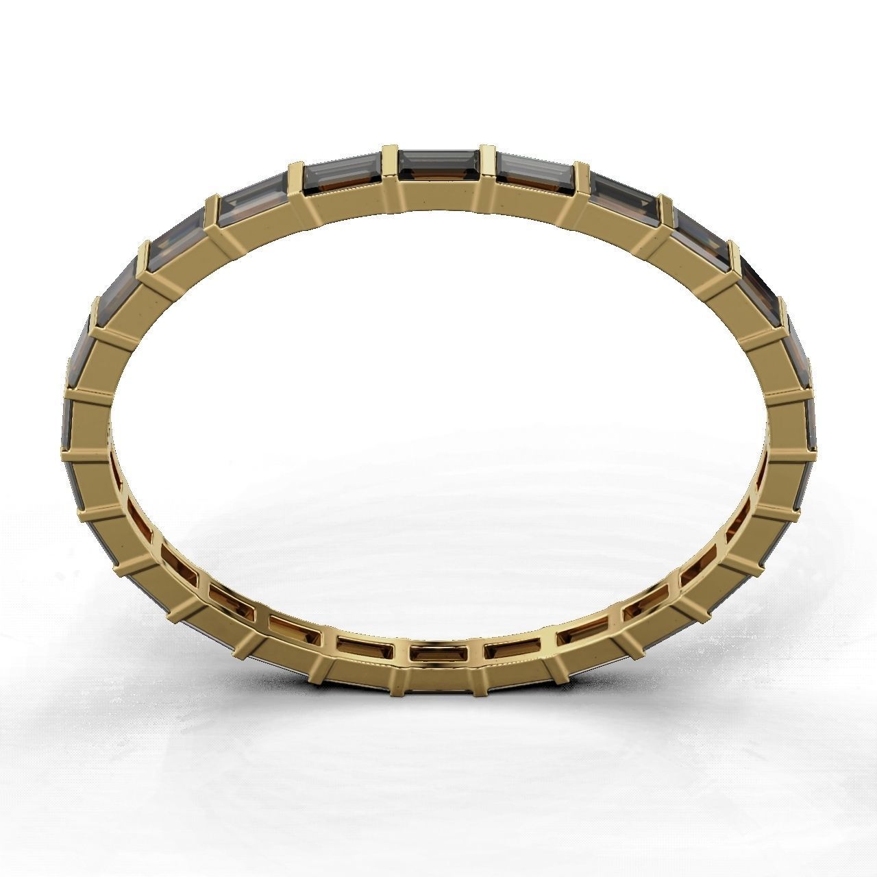 Ring Baguette 1x2mm 3D print model_14