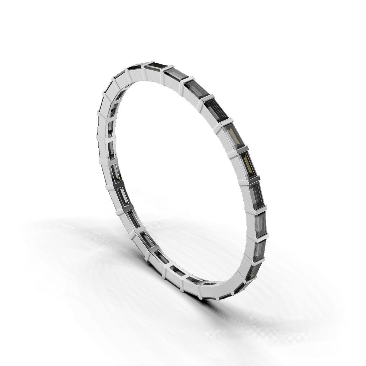 Ring Baguette 1x2mm 3D print model_4