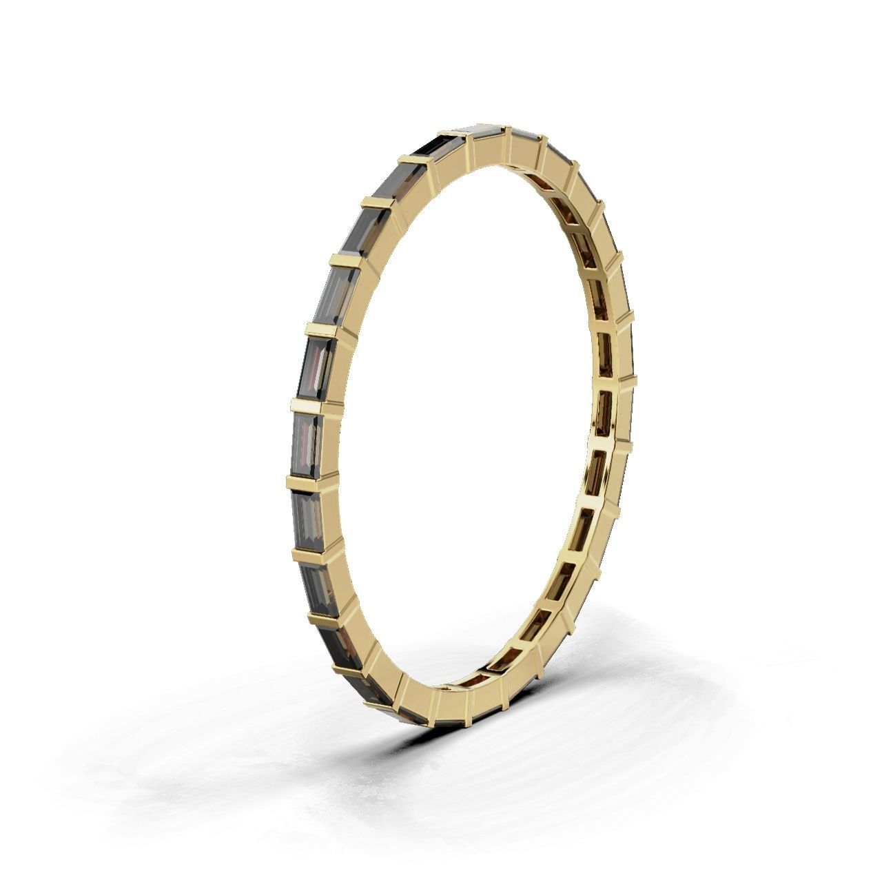 Ring Baguette 1x2mm 3D print model_8