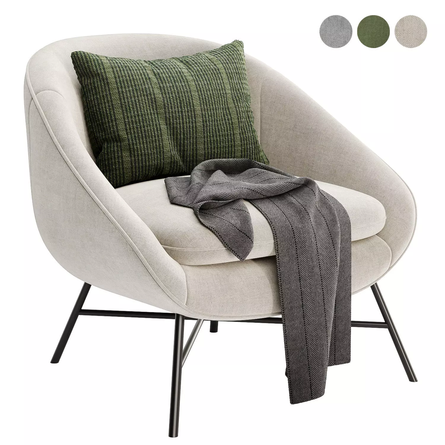 Barrow lounge chair 3D model