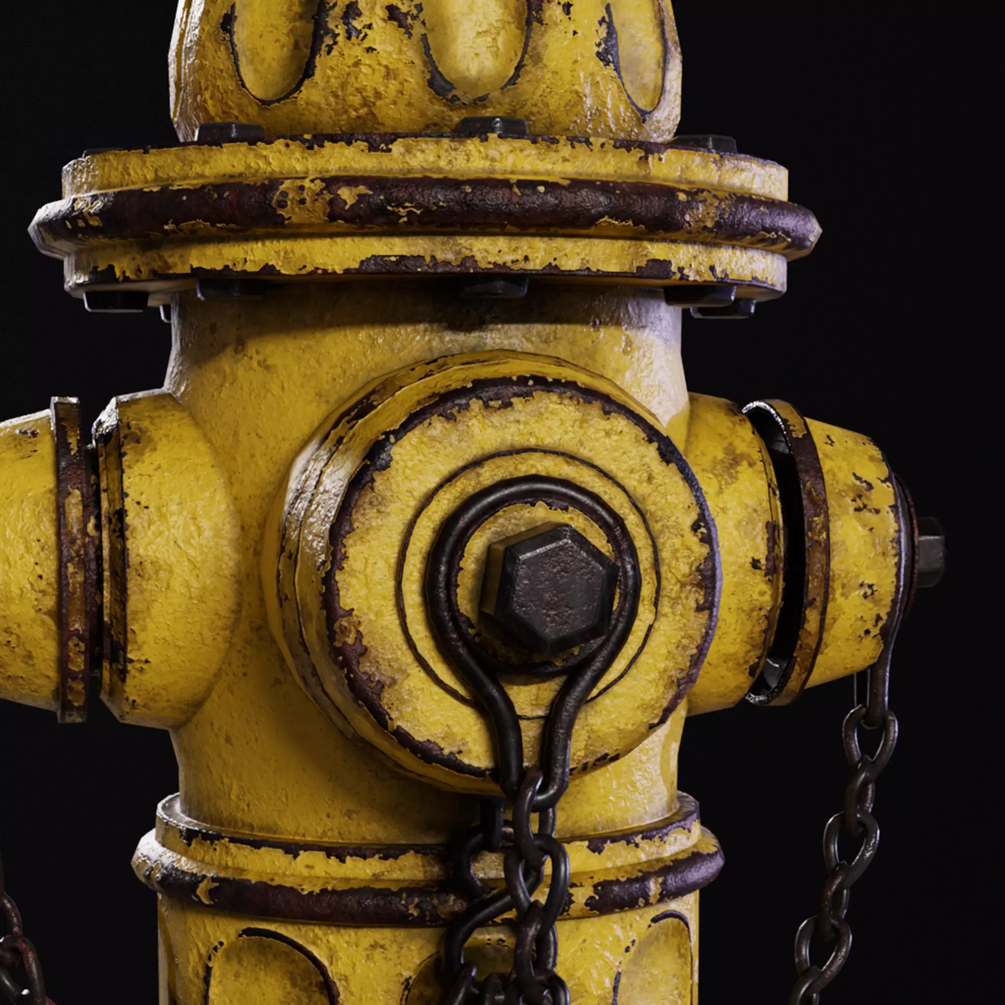 Fire Hydrant Low-poly 3D model
