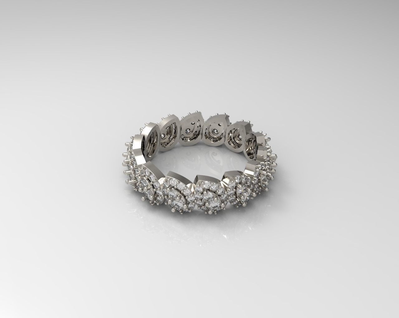 PEAR SHAPE BAND in several sizes 3D print model_1