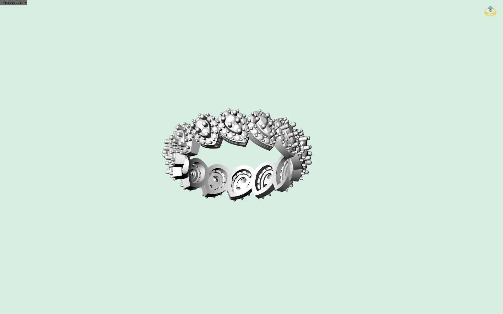 PEAR SHAPE BAND in several sizes 3D print model_26