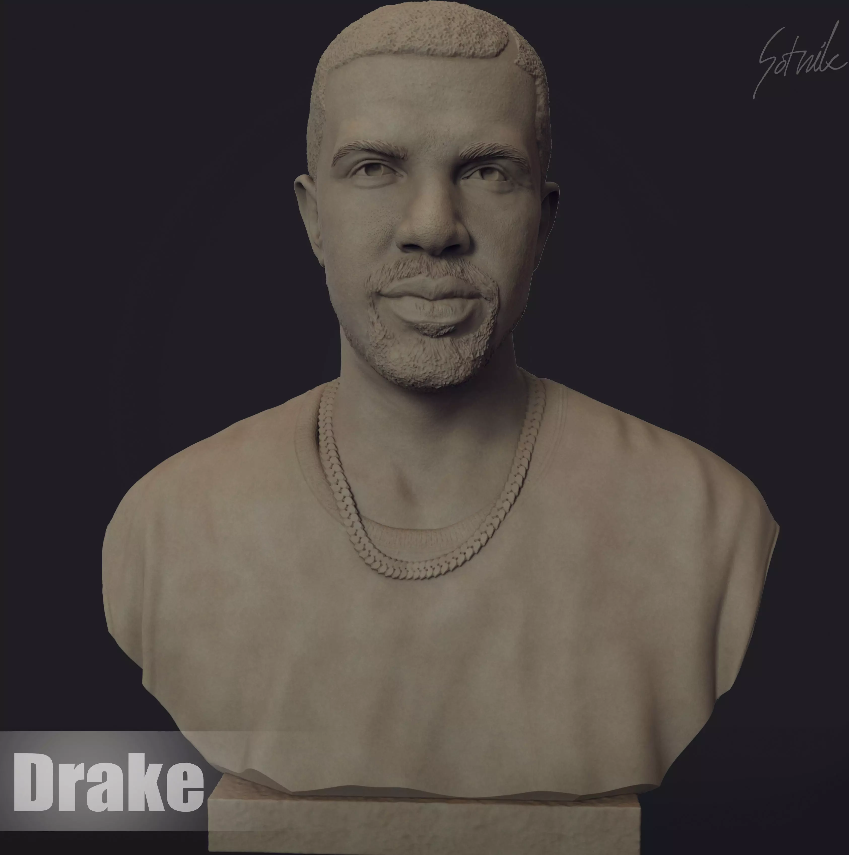 Drake man 3D print model_0