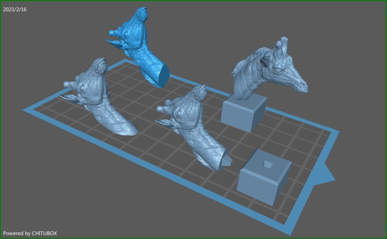 Giraffe head 3D print model_27