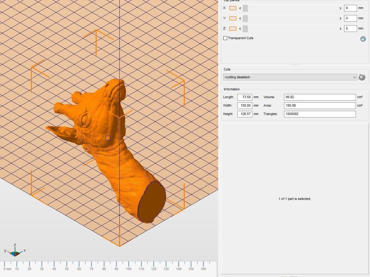 Giraffe head 3D print model_24