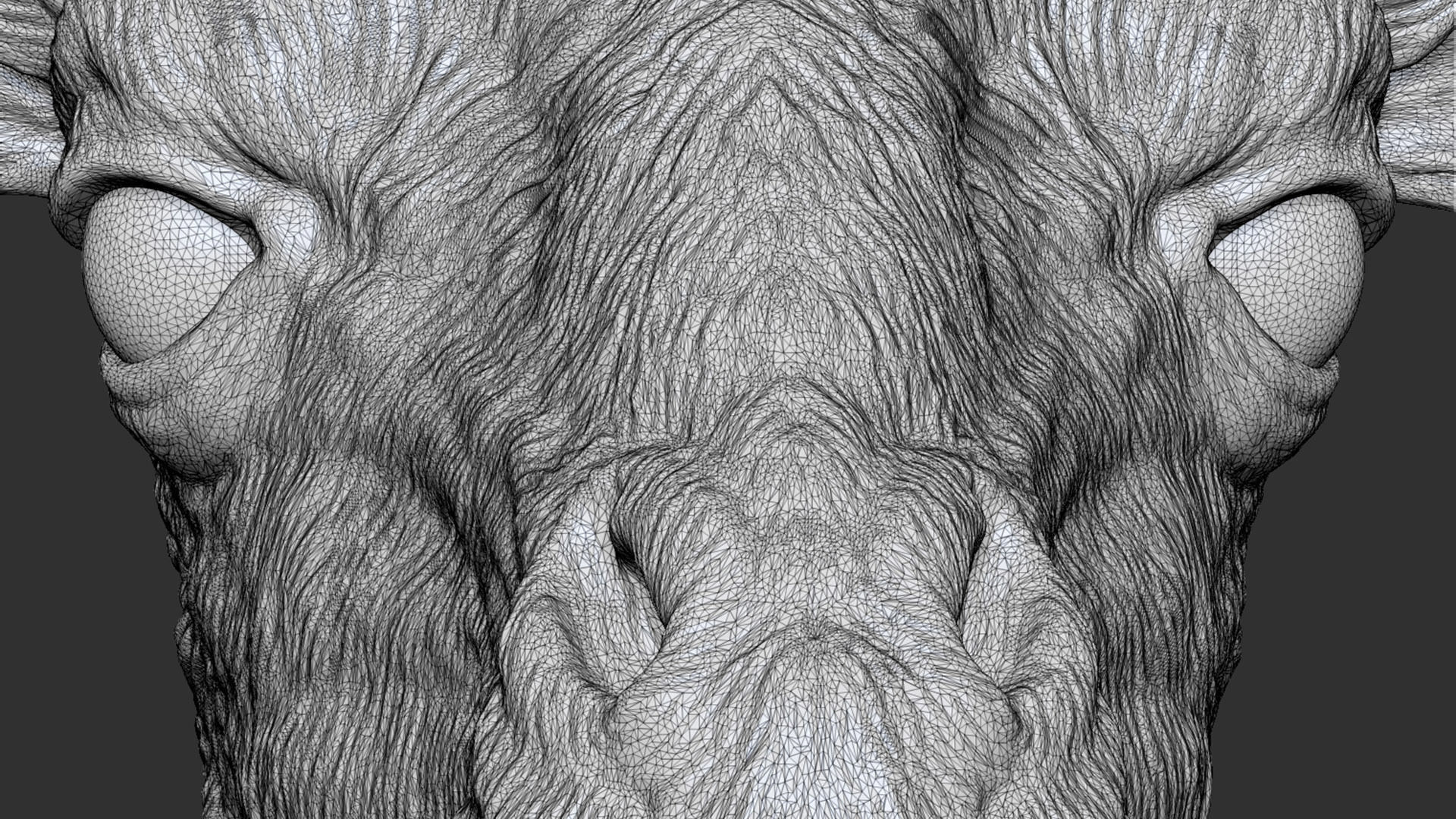 Giraffe head 3D print model_23