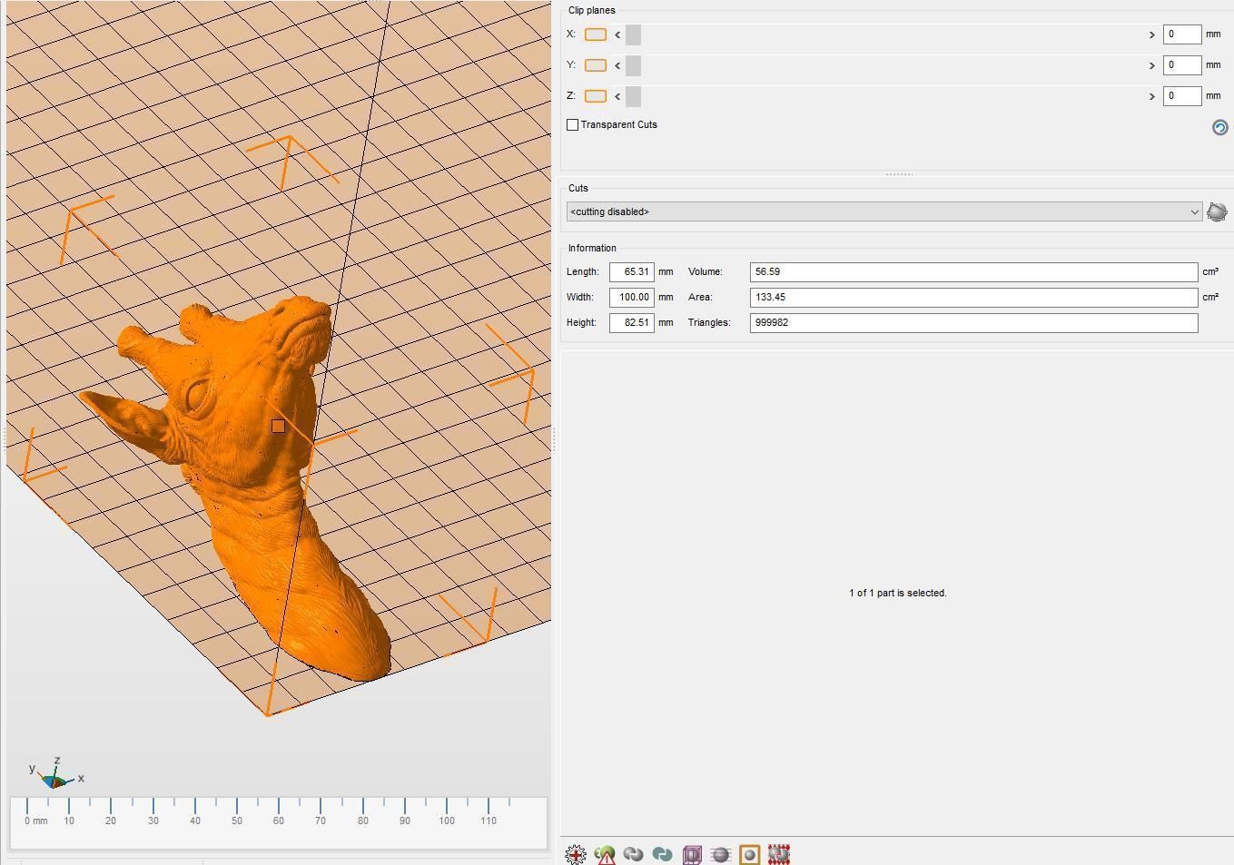 Giraffe head 3D print model_25