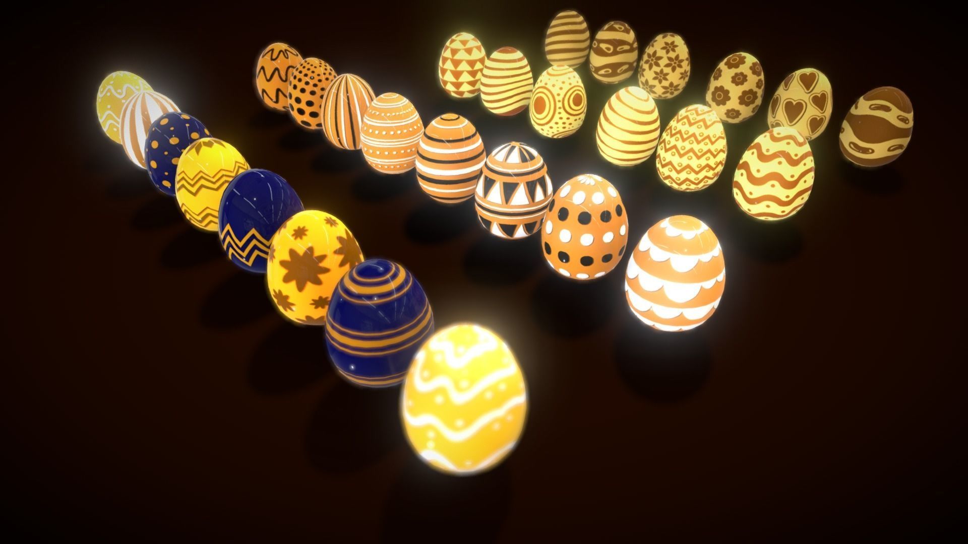 Collections Easter Eggs7 Low-poly 3D model_1