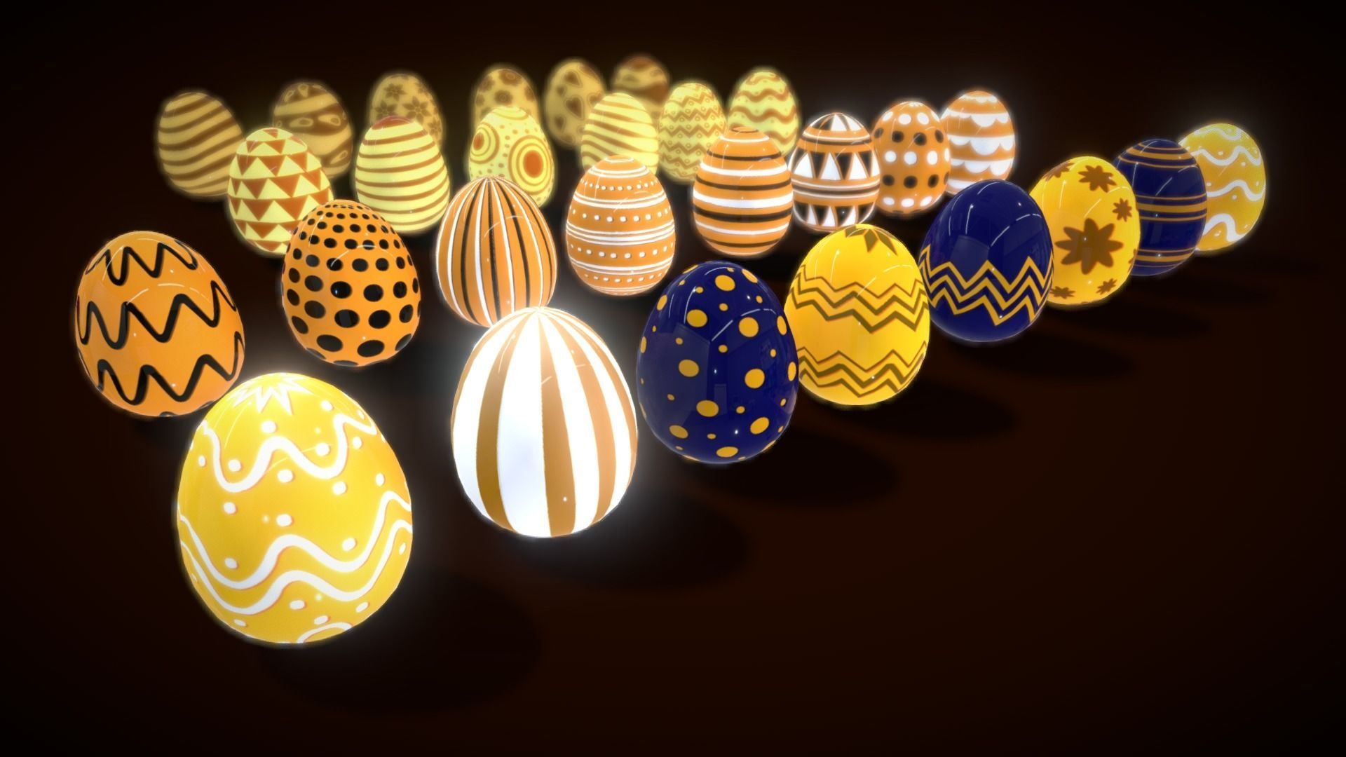 Collections Easter Eggs7 Low-poly 3D model_4