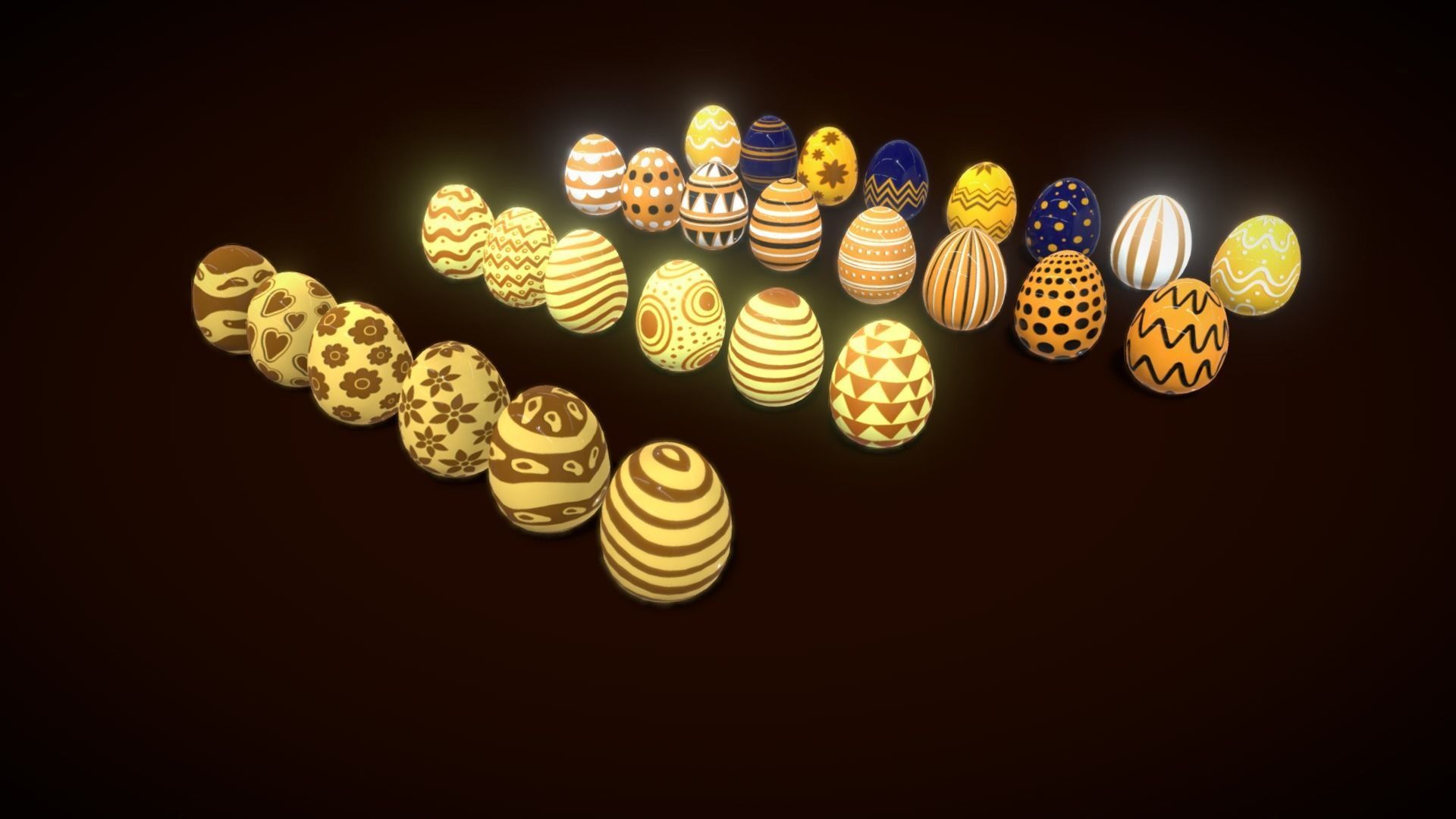 Collections Easter Eggs7 Low-poly 3D model_5