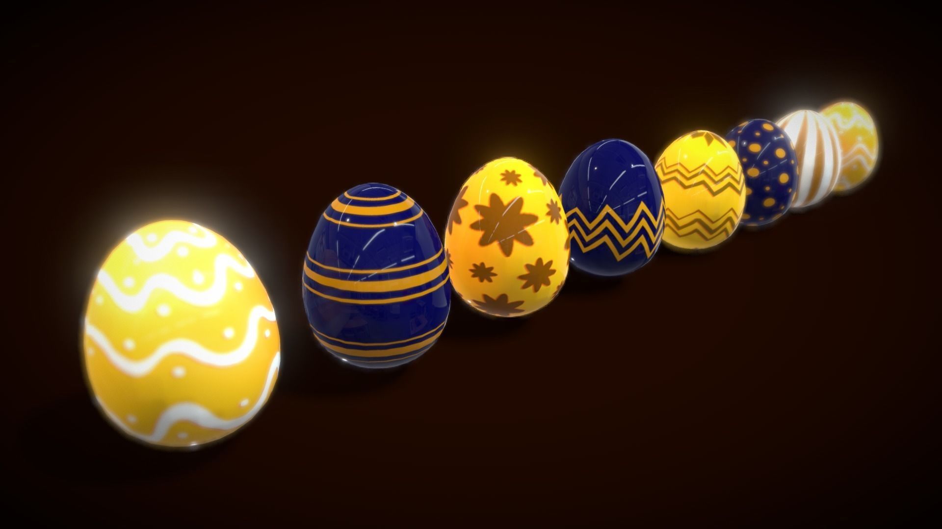 Collections Easter Eggs7 Low-poly 3D model_2
