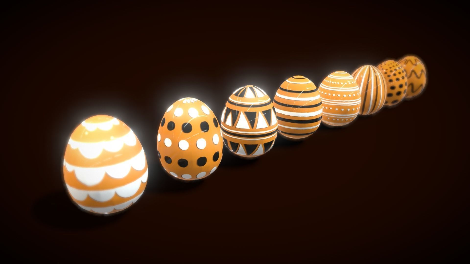Collections Easter Eggs7 Low-poly 3D model_12