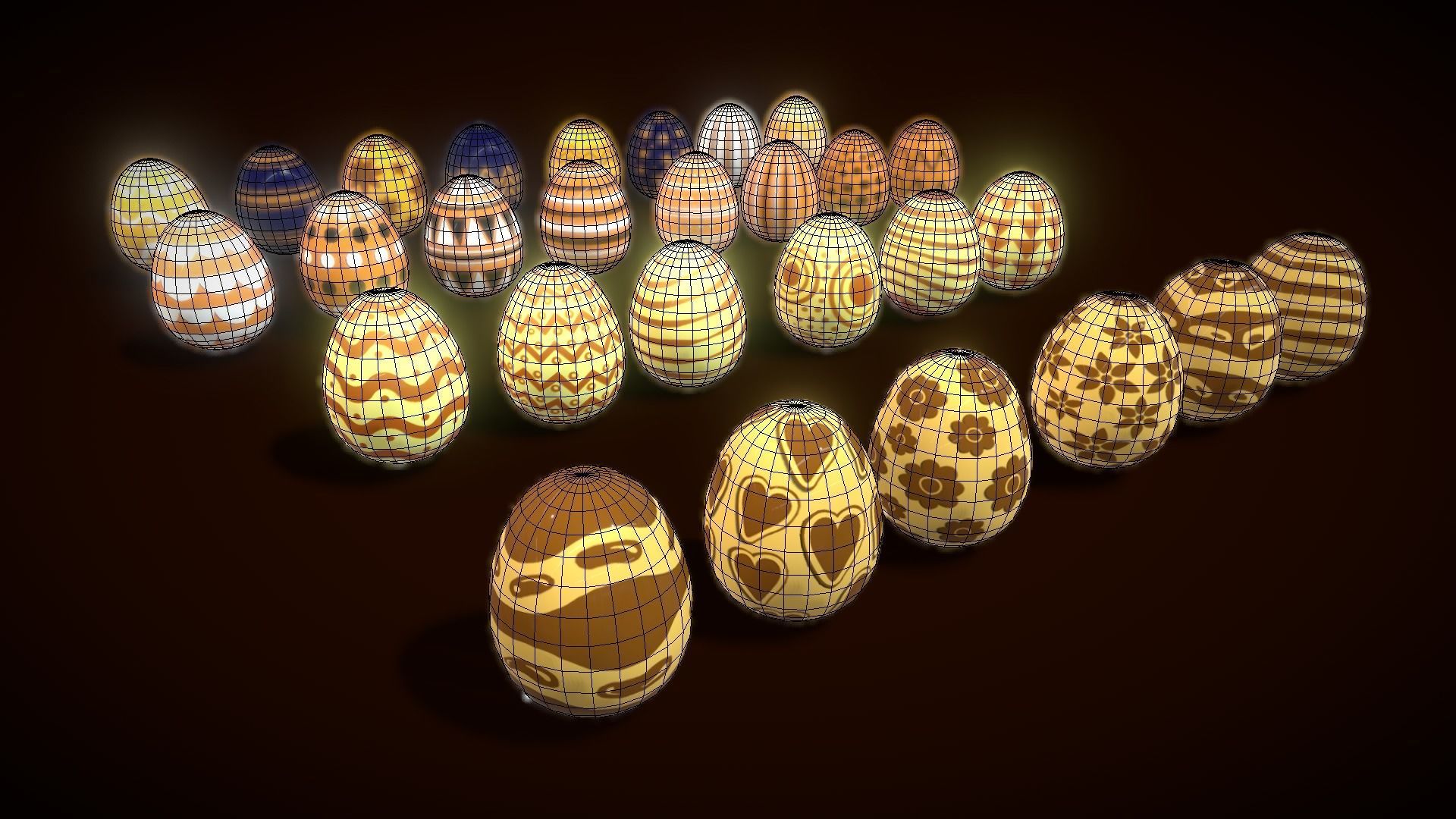 Collections Easter Eggs7 Low-poly 3D model_7
