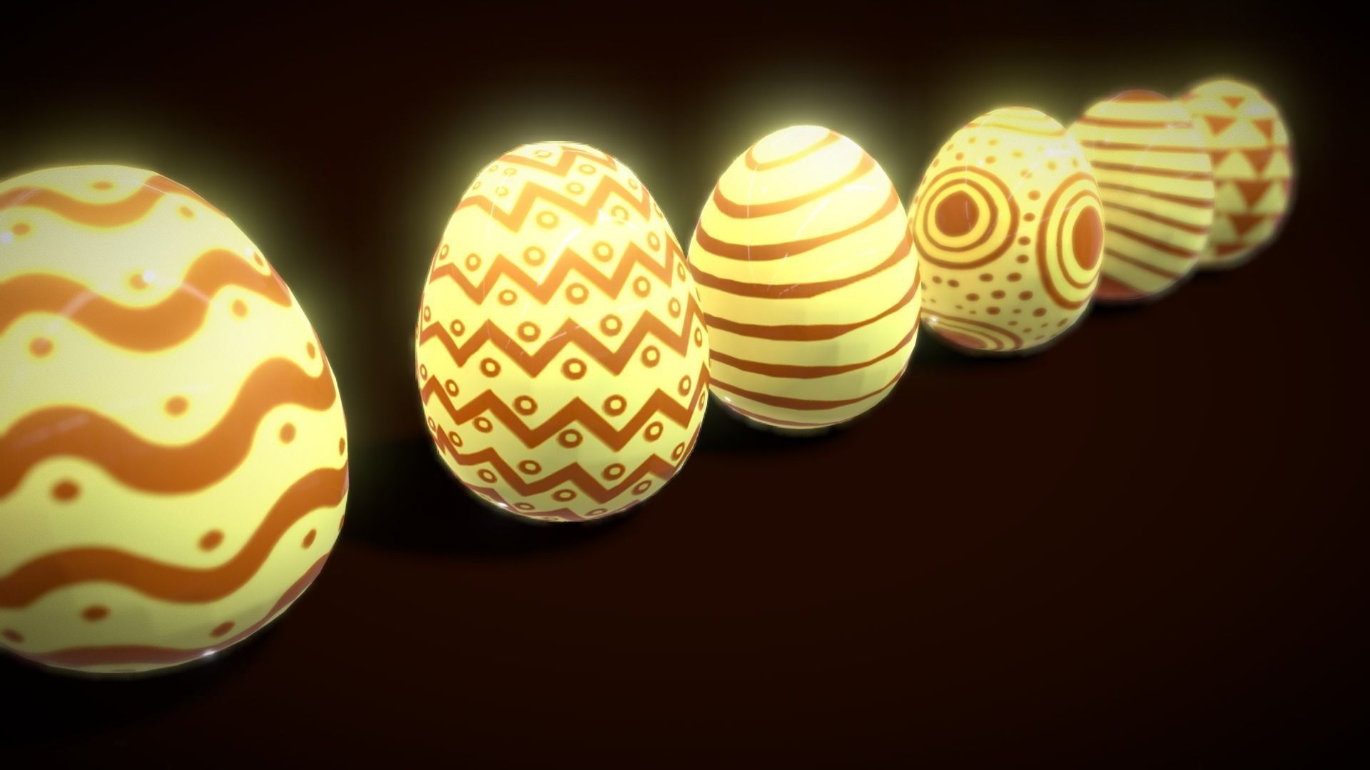 Collections Easter Eggs7 Low-poly 3D model_11