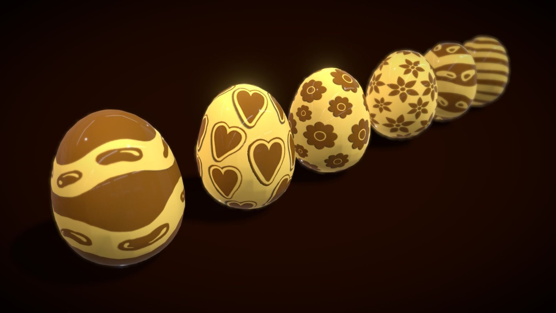 Collections Easter Eggs7 Low-poly 3D model_10