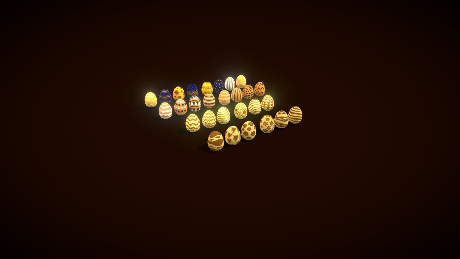 Collections Easter Eggs7 Low-poly 3D model_13