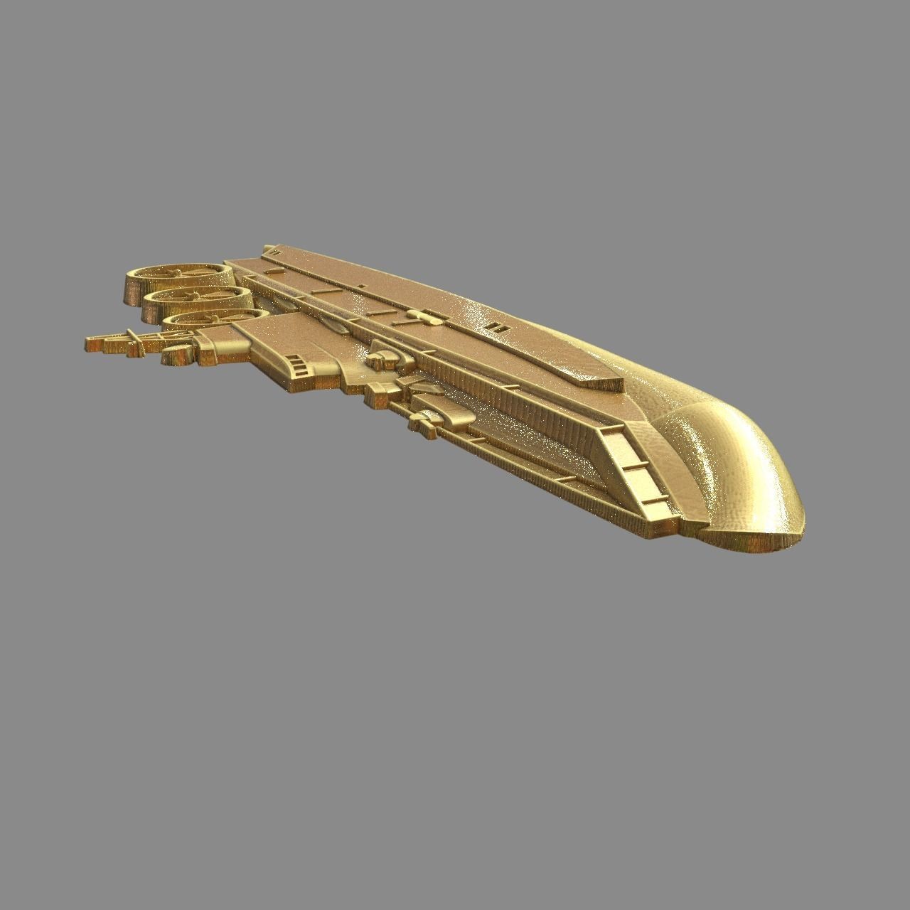 Military boat 3D print model_3
