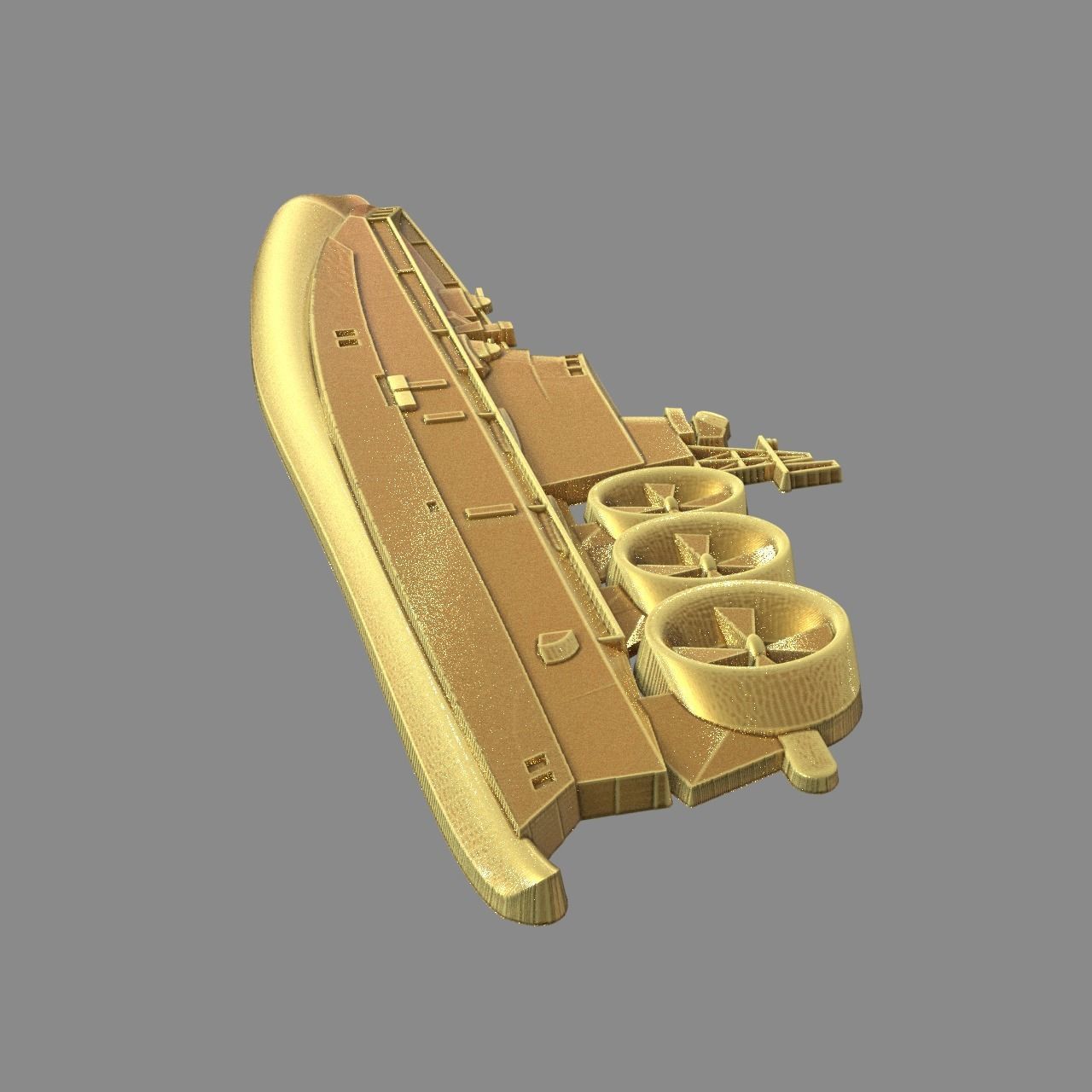 Military boat 3D print model_2