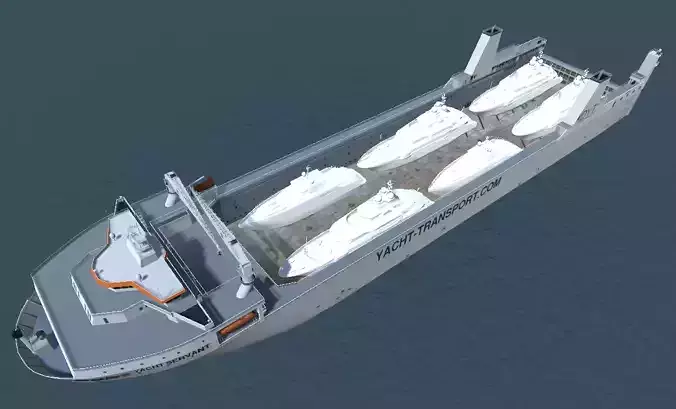 Yacht Servant DYT vessel  3D low-poly model Low-poly 3D model