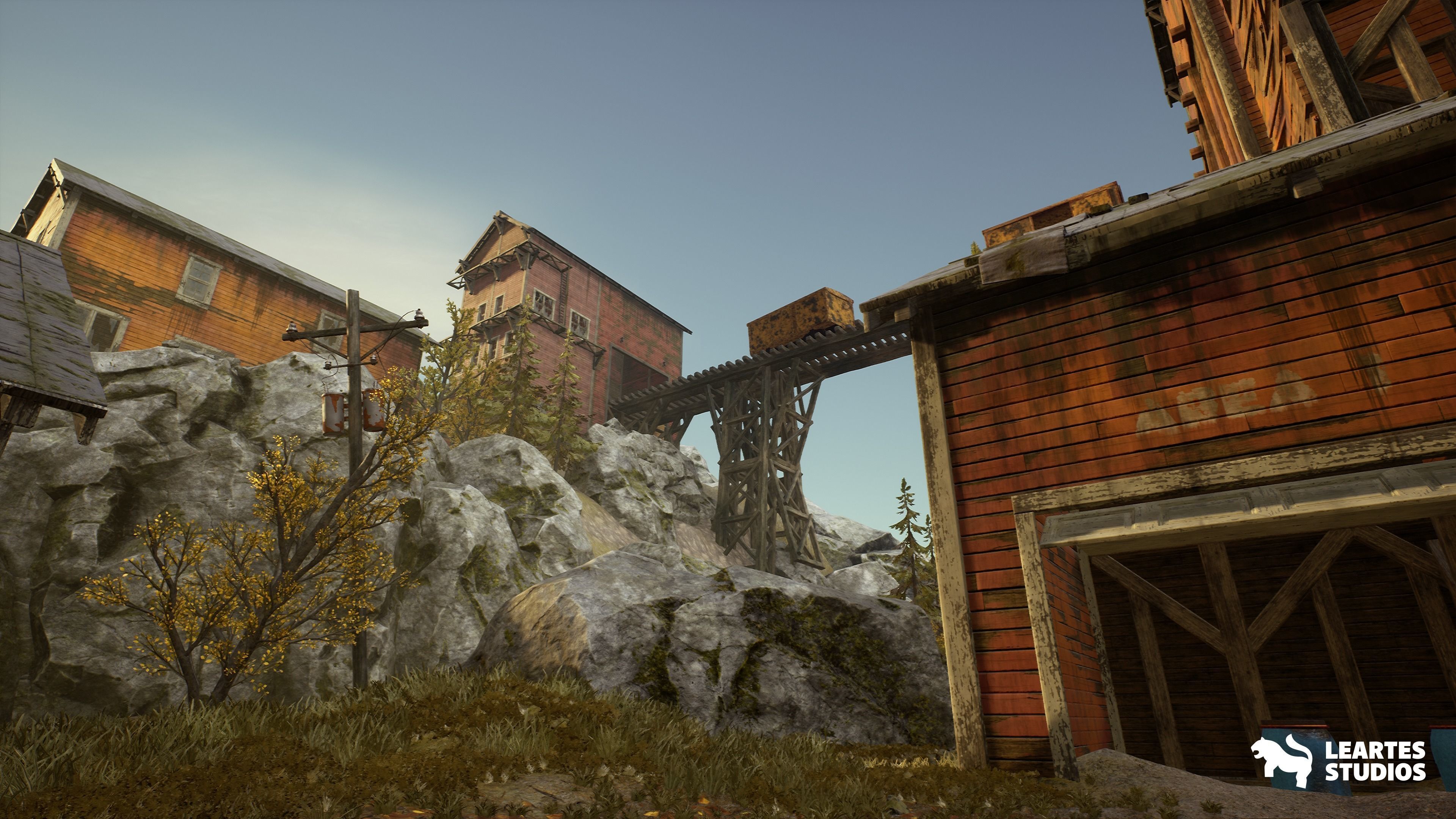 Old Workers Village Low-poly 3D model_10