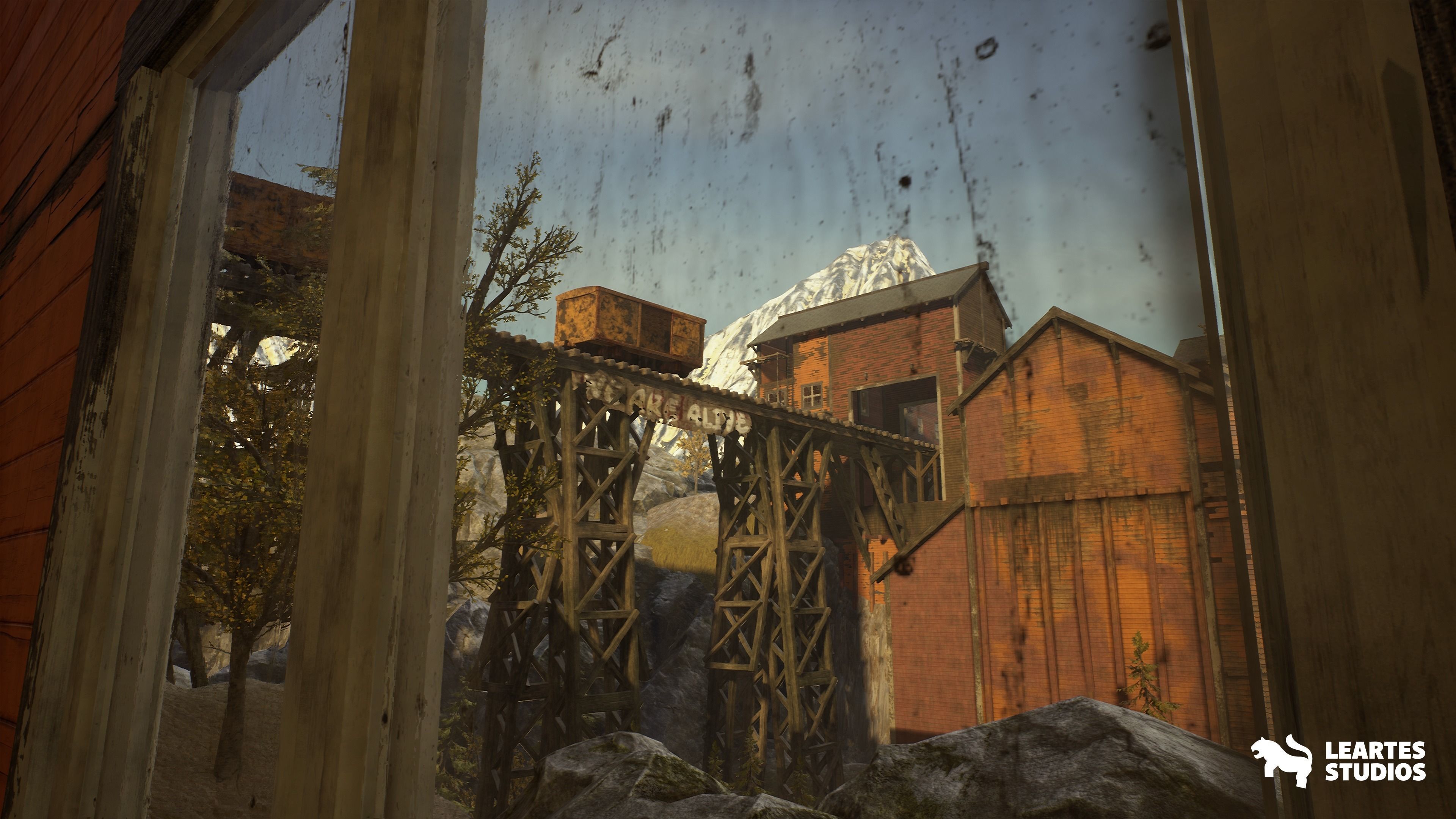 Old Workers Village Low-poly 3D model_6