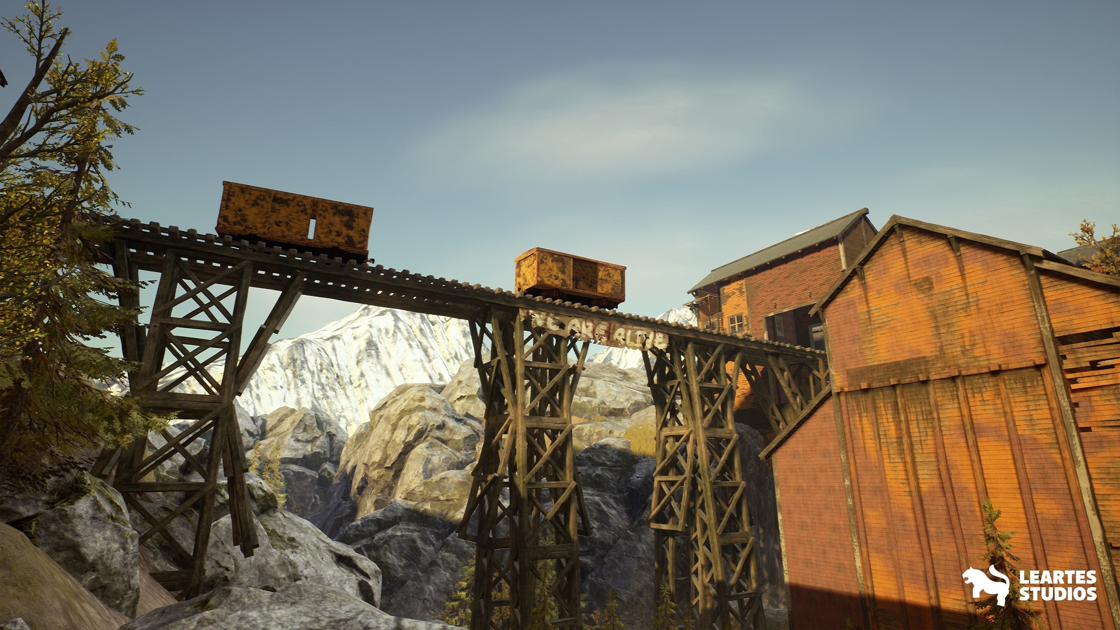 Old Workers Village Low-poly 3D model_11