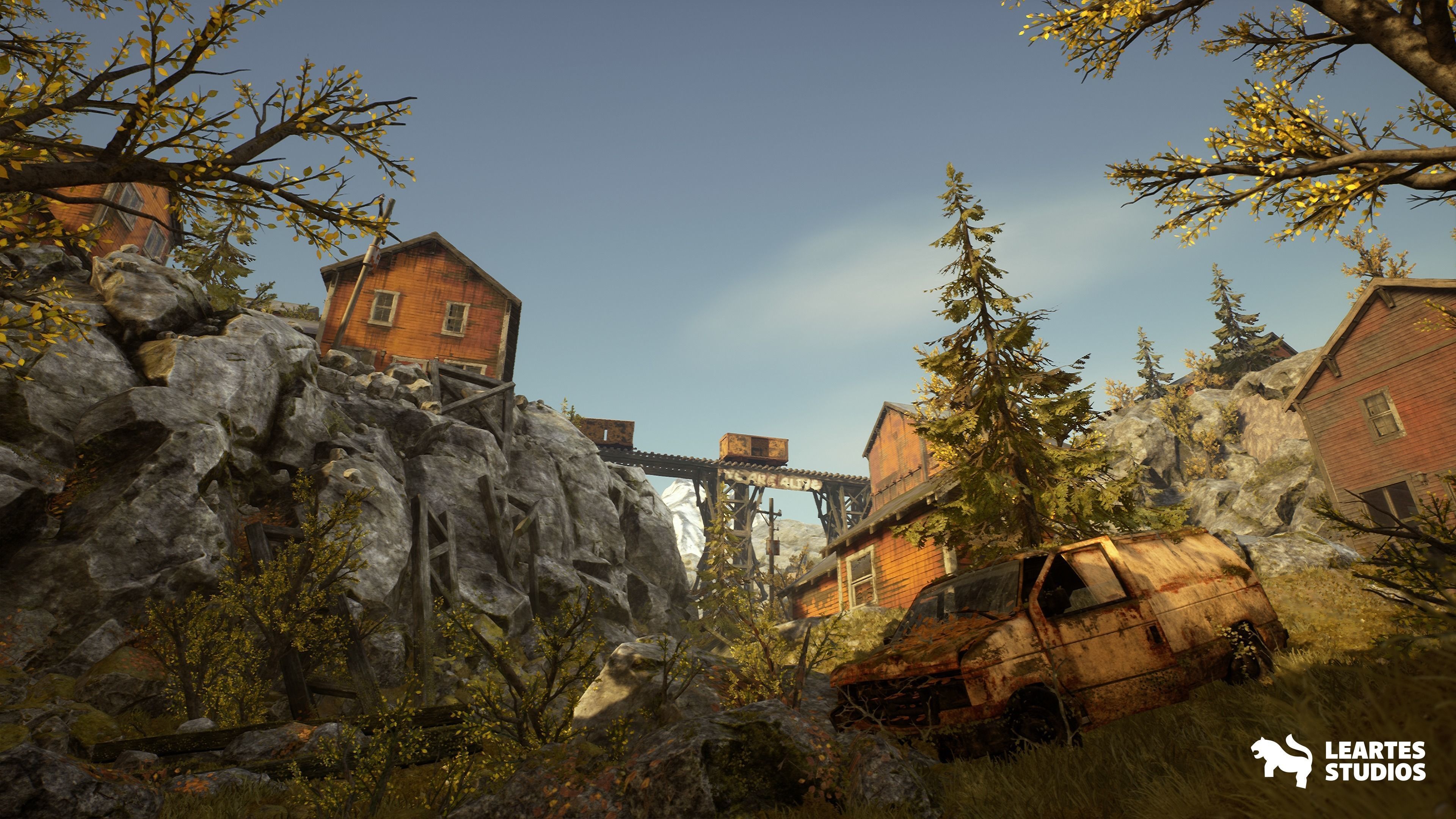 Old Workers Village Low-poly 3D model_4