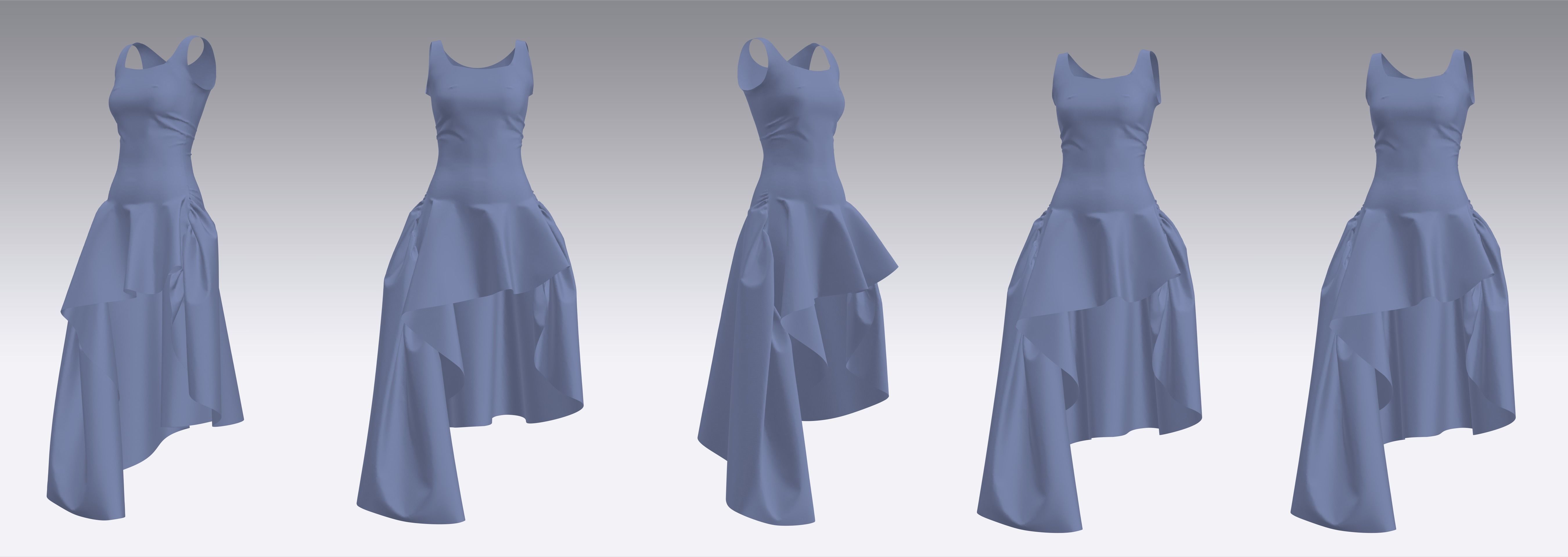 Dress Outfits MD CLO 3D ZPRJ ZPAC project files 3D model_5