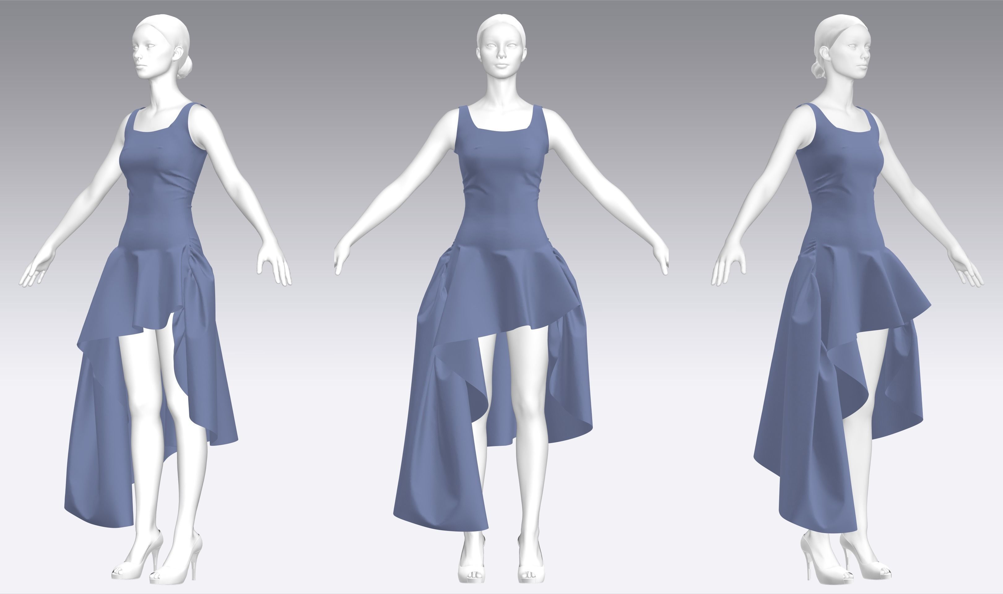 Dress Outfits MD CLO 3D ZPRJ ZPAC project files 3D model_2