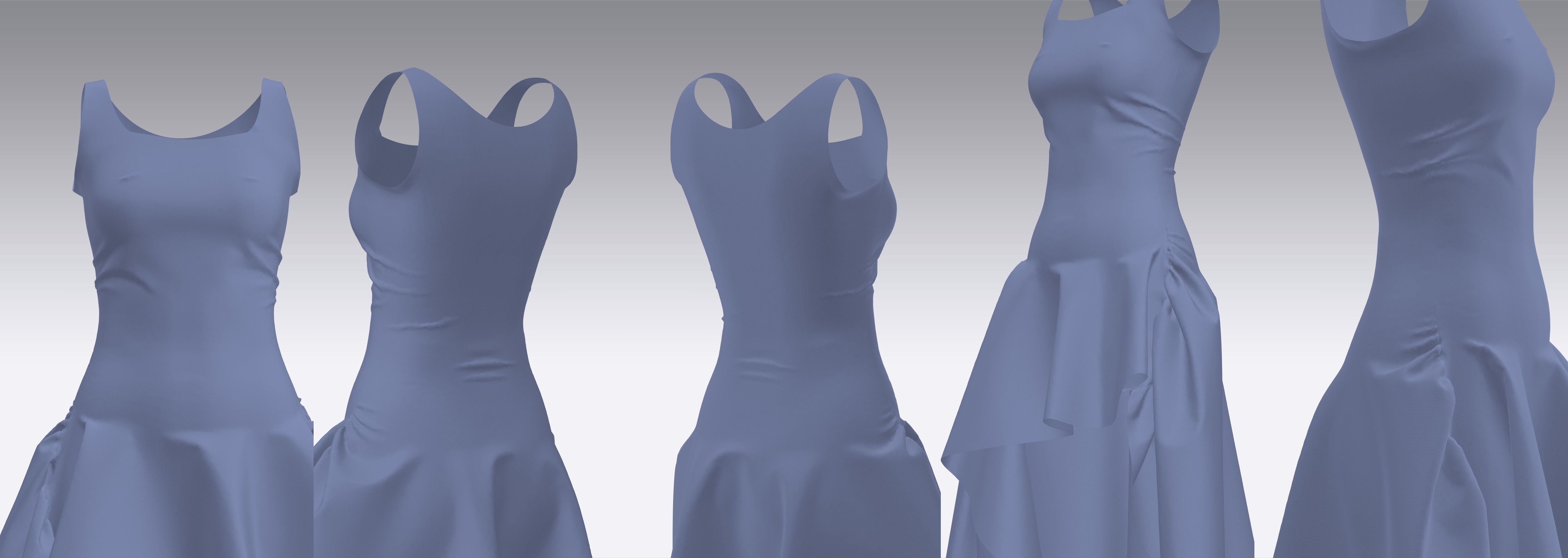 Dress Outfits MD CLO 3D ZPRJ ZPAC project files 3D model_8