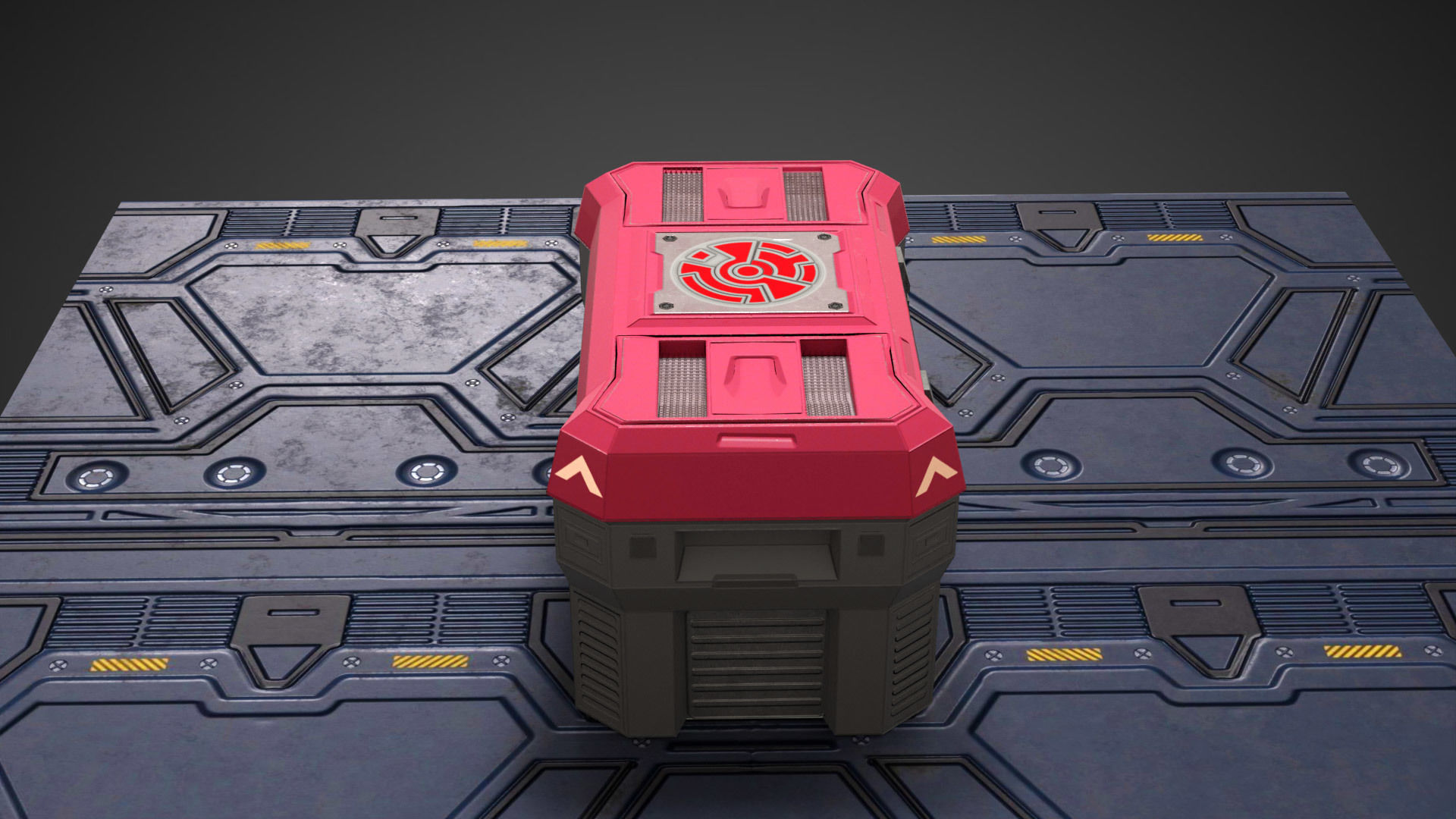 Sci Fi Box  Low-poly 3D model_2