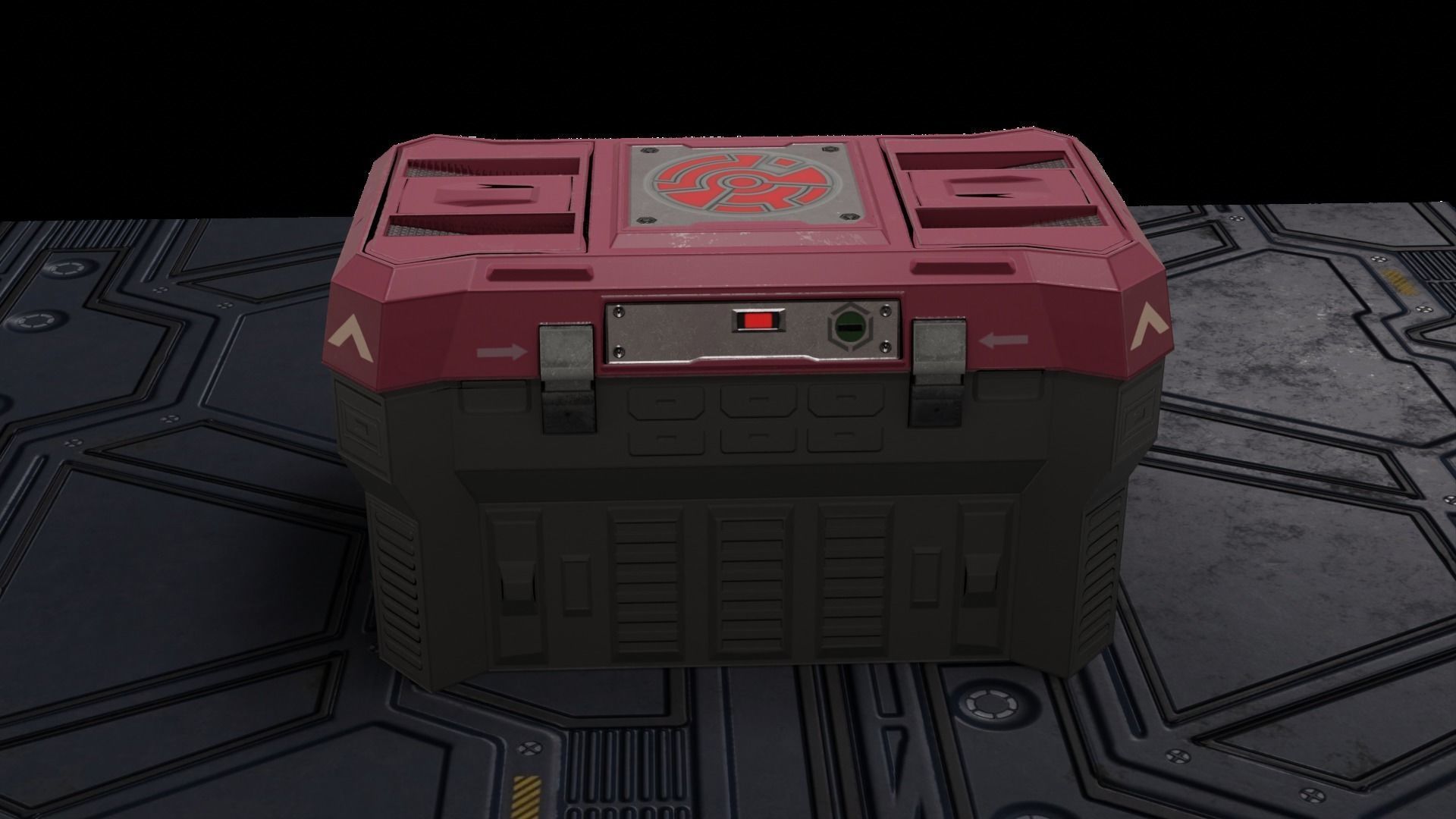 Sci Fi Box  Low-poly 3D model_5