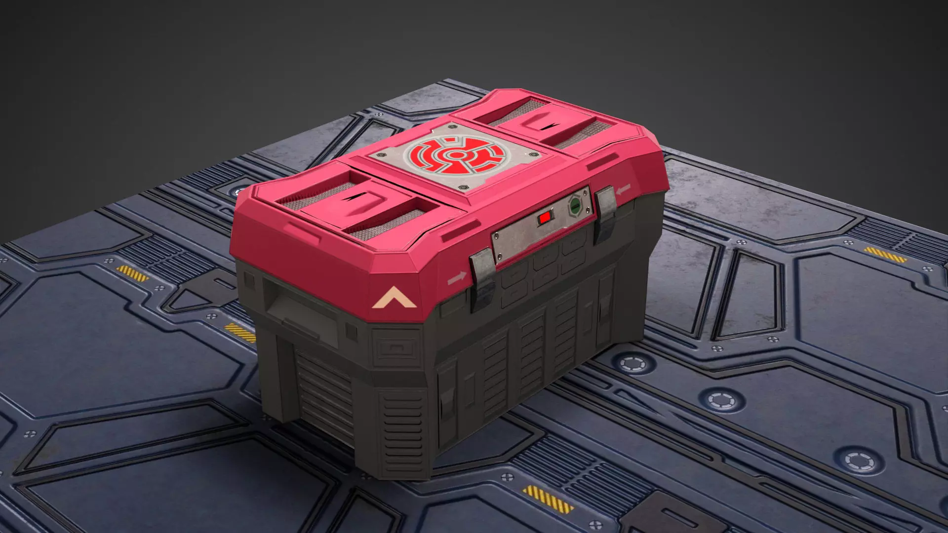 Sci Fi Box  Low-poly 3D model_0