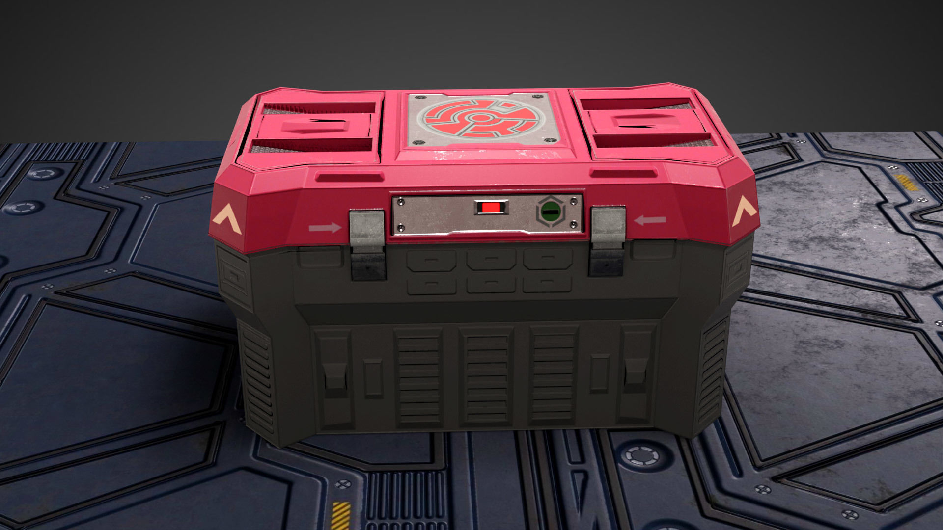 Sci Fi Box  Low-poly 3D model_1