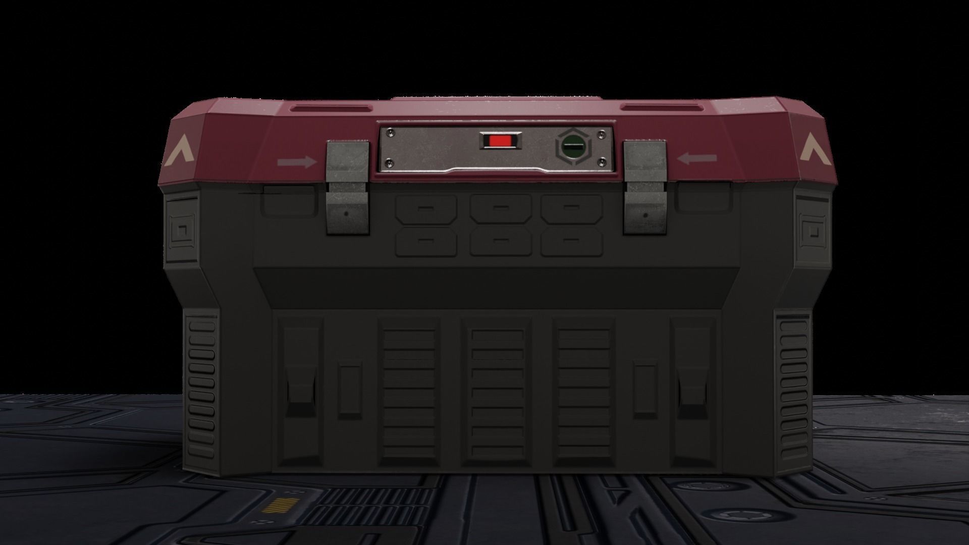 Sci Fi Box  Low-poly 3D model_9