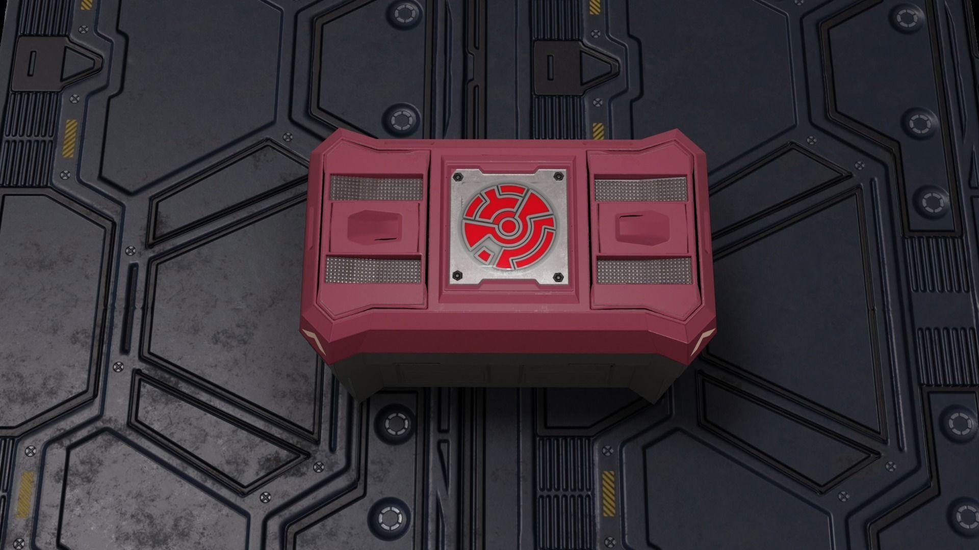 Sci Fi Box  Low-poly 3D model_6