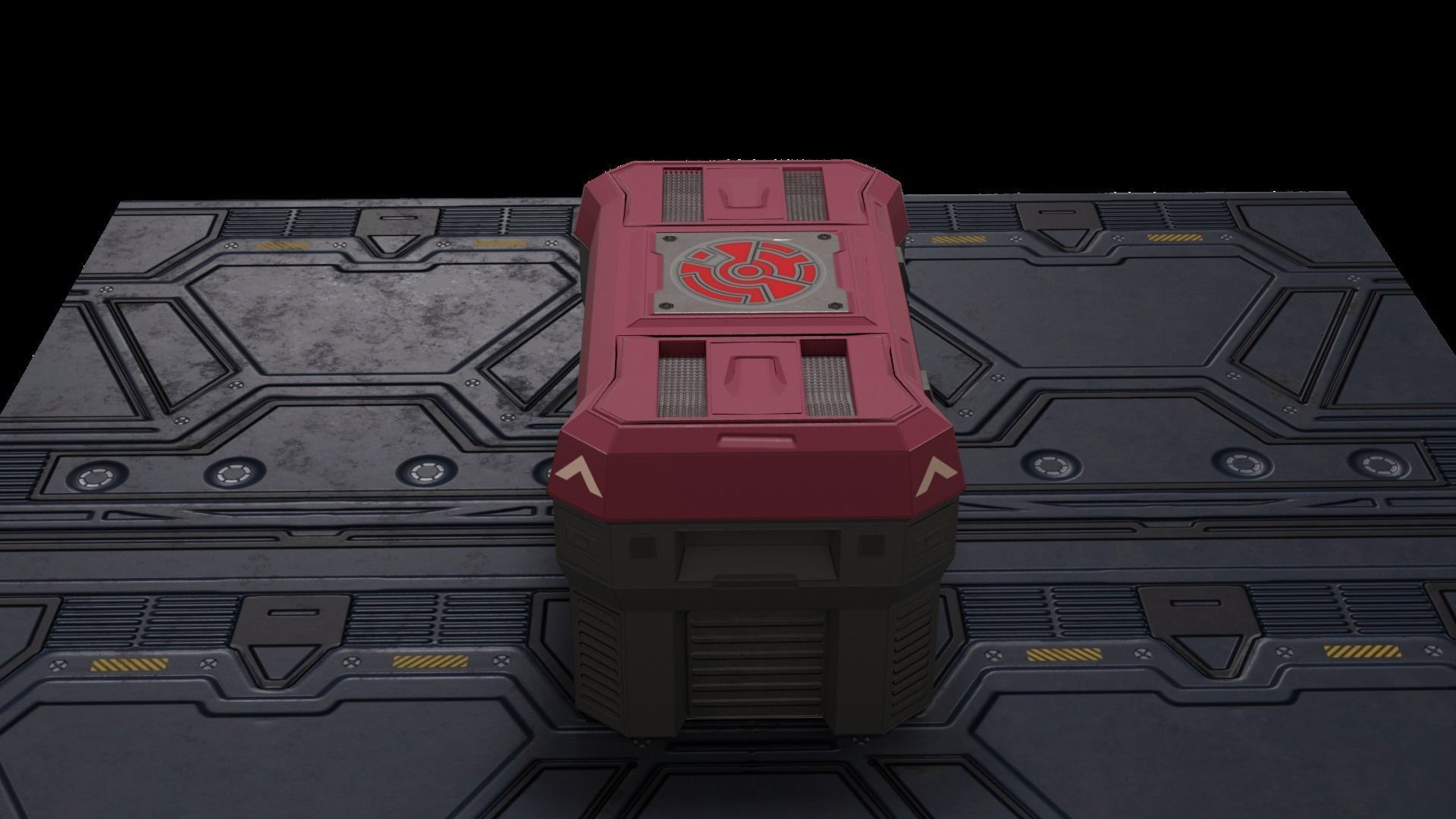 Sci Fi Box  Low-poly 3D model_8