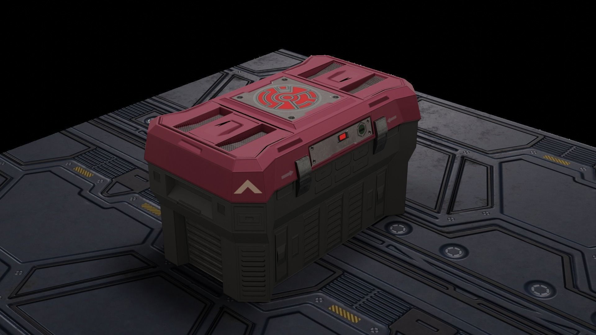 Sci Fi Box  Low-poly 3D model_7