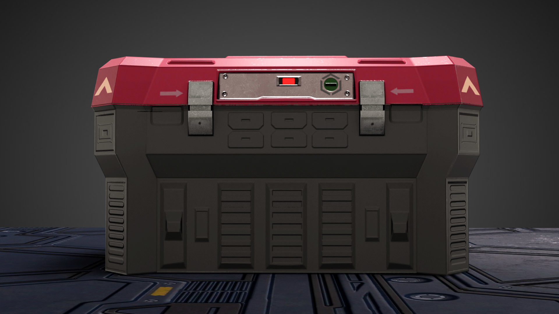 Sci Fi Box  Low-poly 3D model_4