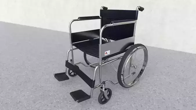 Wheelchair Low-poly 3D model