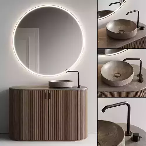 Inbani Grate Vanity Unit Set 10 3D model