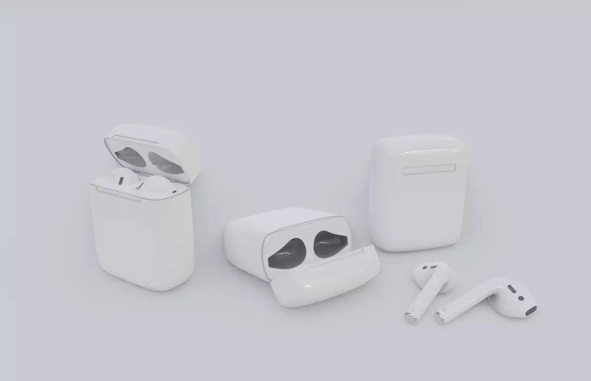 Airpod apple airpods case Low-poly 3D model